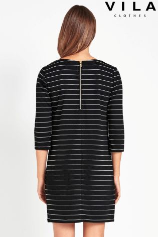 Vila Striped Midi Dress